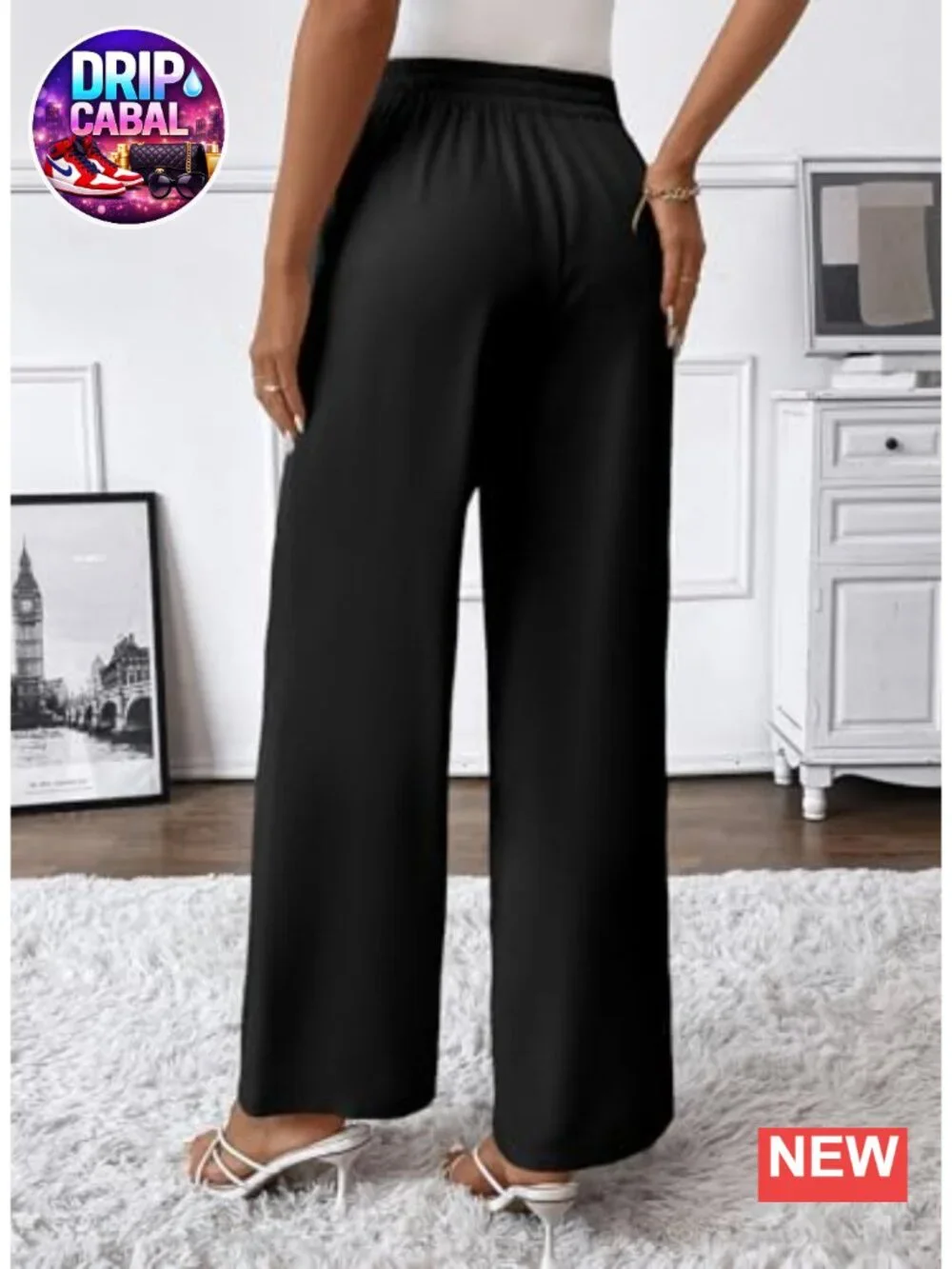 Women's Wide Leg Dress Pants Pleated High Waist Business Casual Slacks